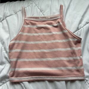 Pink and White Striped Tank